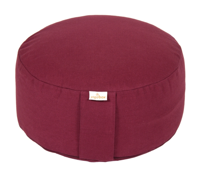 meditation cushion BASIC Buckwheat hulls | aubergine-coloured