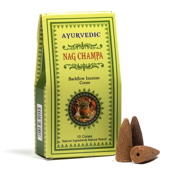 Ayurvedic reflux incense cones Nag Champa 