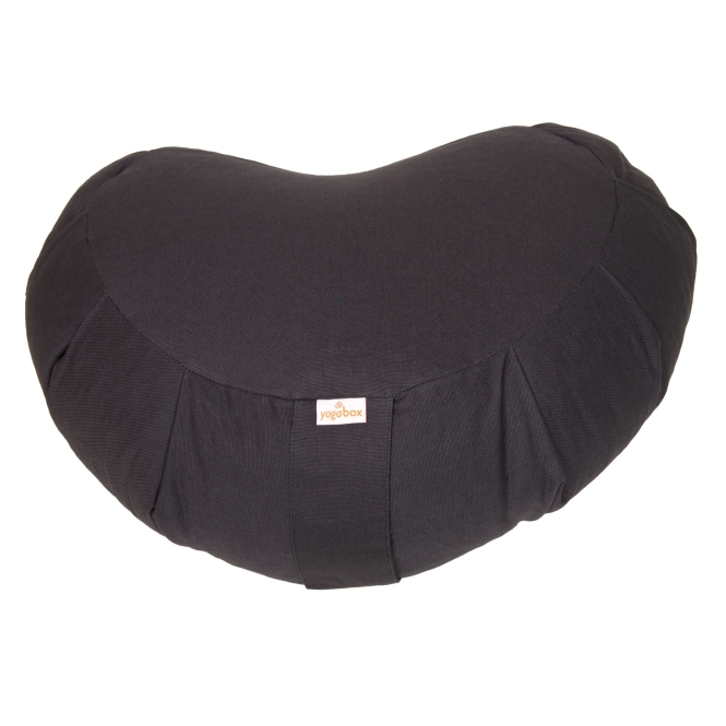 Meditation cushion Zafu ZEN Crescent BASIC with ZIP grey